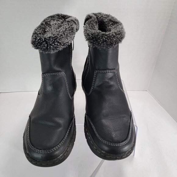 Khombu Addison Womens 6 Black Memory Foam Water Repellent Winter Vegan Boots - Picture 4 of 10